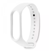 Ремешок Силикон Mi Band 5/6/7 Белый
