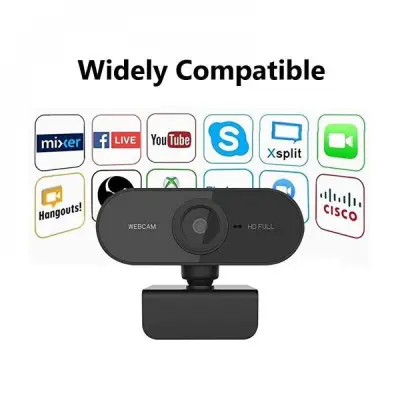 Веб-камера Z06 с микрофоном и креплением, Черная