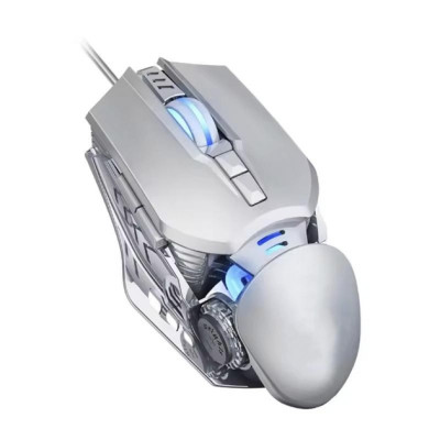 Дротова ігрова мишка з підсвіткою LineON G609 Silver, Срібло