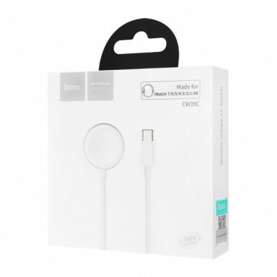 Зарядний кабель USB Hoco CW39 iWatch Type-C White, Білий