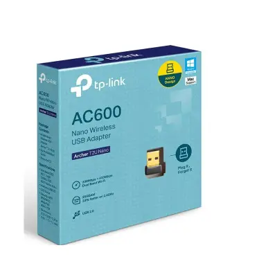 Бездротовий USB Wi-Fi Adapter TP-LINK Archer T2U Nano мережевий