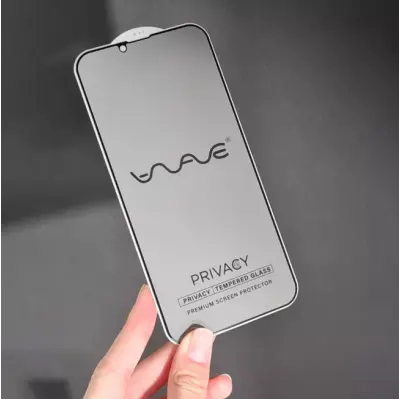 Защитное стекло Wave Privacy 5D iPhone 13/13 Pro/14/16e Чёрное
