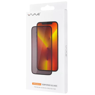 Захисне скло Wave Privacy 5D iPhone 13/13 Pro/14/16e Чорне