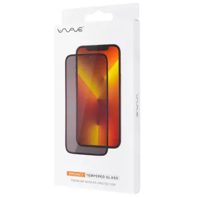 Защитное стекло Wave Privacy 5D iPhone 13/13 Pro/14/16e Чёрное