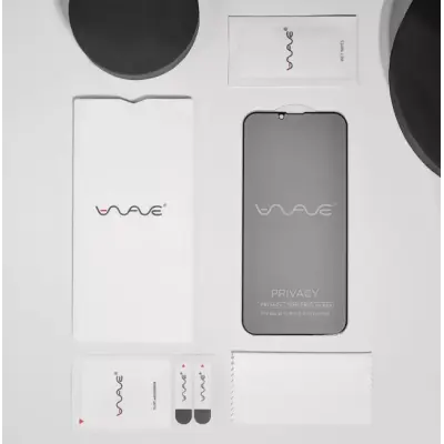 Захисне скло Wave Privacy 5D iPhone 14 Pro Чорне