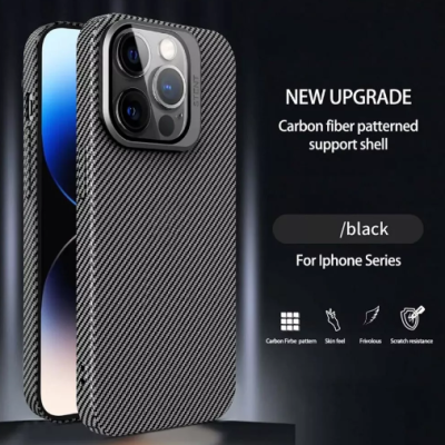 Чехол накладка Carbon Stand iPhone 15 Pro Max Черная