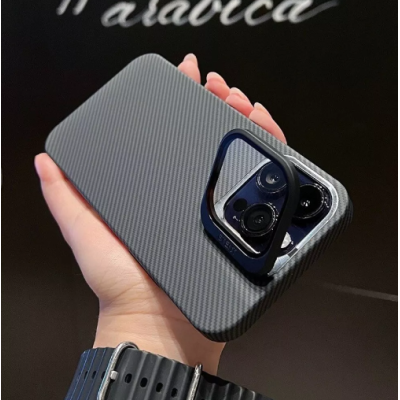 Чехол накладка Carbon Stand iPhone 15 Pro Max Черная