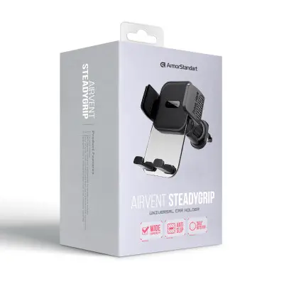 Автотримач ArmorStandart SteadyGrip Airvent Черний