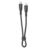 Кабель XO NB-Q248B Type-C Type-C 0.25м Черний