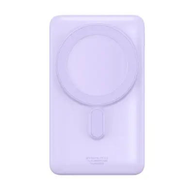 Універсальна мобільна батарея Повербанк Baseus Magnetic Bracket 3in1 10000mAh 20W 3A QC3.0+PD3.0 з бездротовою зарядкою Qi 15W Фіолетовий
