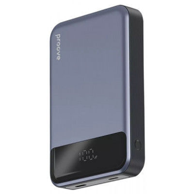 Універсальна мобільна батарея Повербанк Proove Hoodman Magnetic 10000mAh 20W Сірий