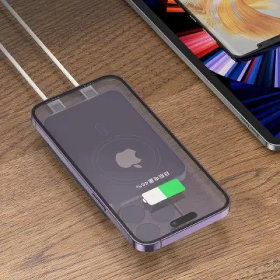 Универсальная мобильная батарея Повербанк Proove Hoodman Magnetic 10000mAh 20W Серый