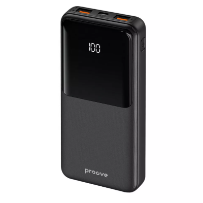Универсальная мобильная батарея Повербанк Proove Illuminator 10000mAh 22.5W Черный