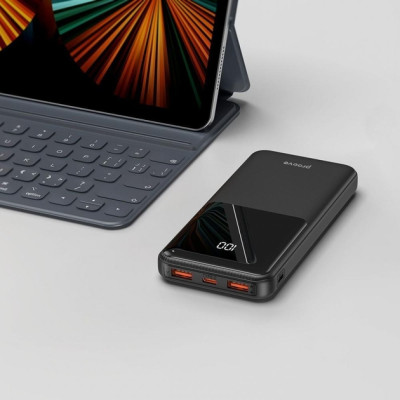 Універсальна мобільна батарея Повербанк Proove Illuminator 10000mAh 22.5W Чорний