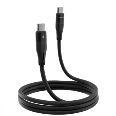 Кабель Proove Soft SiliconeType-C to Type-C 60W 1м Чёрный