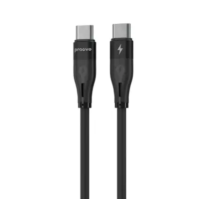 Кабель Proove Soft SiliconeType-C to Type-C 60W 1м Чёрный
