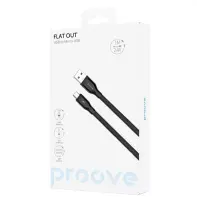 Кабель Proove Flat Out MicroUSB 1м Черный
