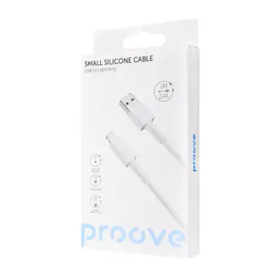 Кабель Proove Small Silicone Lightning 1м Білий