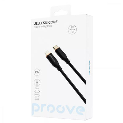 Кабель Proove Light Silicone Type-C to Lightning 27W 1м Чорний