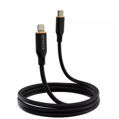 Кабель Proove Light Silicone Type-C to Lightning 27W 1м Чорний