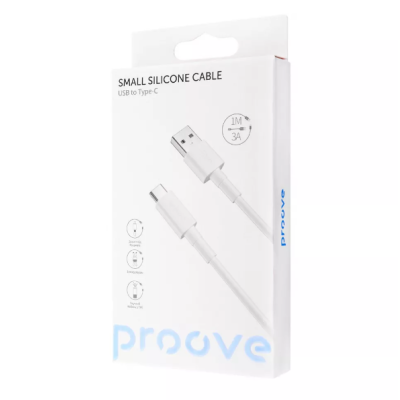 Кабель Proove Small Silicone Type-C 1м Білий