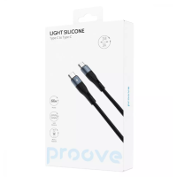 Кабель Proove Light Silicone Type-C to Type-C 60W 1м Чорний Кабель Proove Light Silicone Type-C to Type-C 60W 1м Чорний