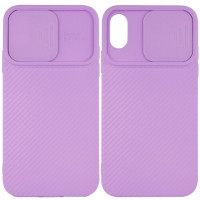 Накладка Carbon Camera Air iPhone XR Сиреневая