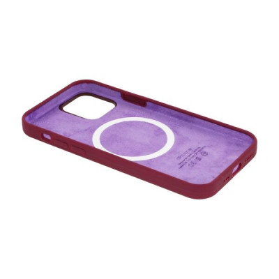 Чехол накладка HC Magsafe iPhone 12/12 Pro Бордовая/Plum