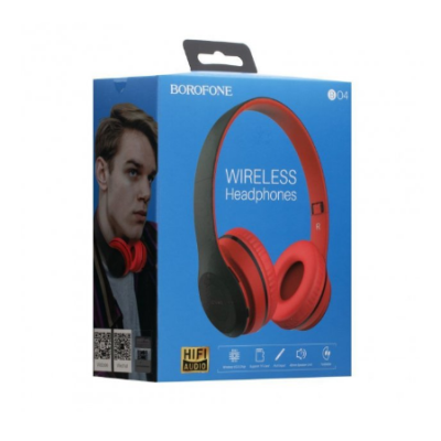 Безпровідні навушники з мікрофоном Borofone B04 Red, червоний