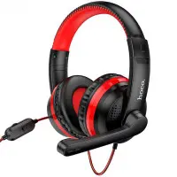 Накладные игровые наушники-гарнитура с микрофоном PC Hoco W103 Красные