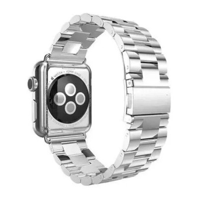 Ремінець Apple Watch 38мм Металевий (BEAD METAL) Срібний