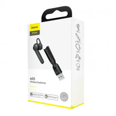 Bluetooth-гарнитура для телефона Baseus Encok Wirelless Earphones A05, черная