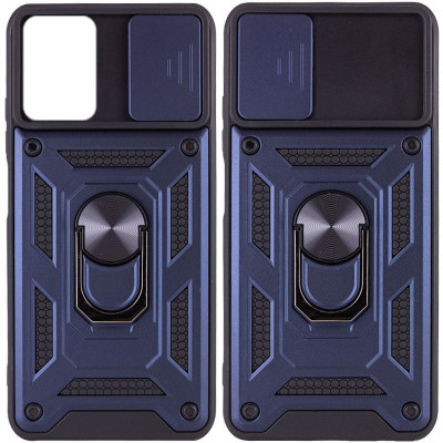 Чехол накладка Serge Ring Camshield Samsung A037 (A03s) Синяя