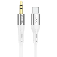 Кабель AUX Hoco UPA22 1м Білий (3.5 male to Type-C)