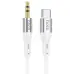 Кабель AUX Hoco UPA22 1м Белый (3.5 male to Type-C)