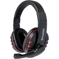 Накладні ігрові навушники-гарнітура з мікрофоном PC TUCCI TC-X6 Black Накладні ігрові навушники-гарнітура з мікрофоном PC TUCCI TC-X6 Black