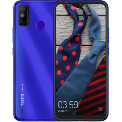 Смартфон Tecno Spark 6 Go (KE5j) 3/64GB Aqua Blue, блакитний Смартфон Tecno Spark 6 Go (KE5j) 3/64GB Aqua Blue, блакитний