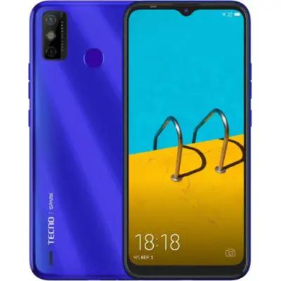 Смартфон Tecno Spark 6 Go (KE5j) 3/64GB Aqua Blue, блакитний Смартфон Tecno Spark 6 Go (KE5j) 3/64GB Aqua Blue, блакитний