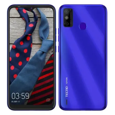Смартфон Tecno Spark 6 Go (KE5j) 3/64GB Aqua Blue, блакитний Смартфон Tecno Spark 6 Go (KE5j) 3/64GB Aqua Blue, блакитний