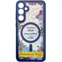 Чехол накладка Secret Flower Samsung A256 (A25) Синяя (Navy Blue)