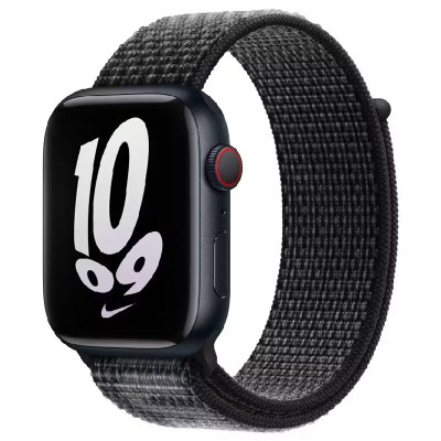 Ремінець Apple Watch 42мм Нейлон Чорний / Summit White