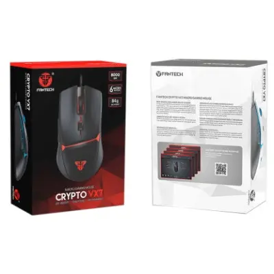 Проводная Мышь USB Fantech CRYPTO VX7 Black, Чёрный Проводная Мышь USB Fantech CRYPTO VX7 Black, Чёрный