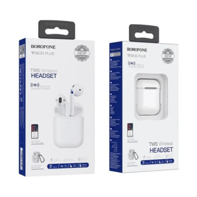 Безпровідні навушники Borofone BE30 Plus White, білий