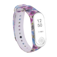 Ремешок Принт Mi Band 3/4 Фиалковые Цветы