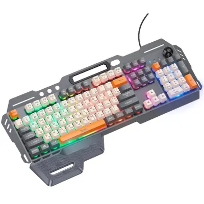 Клавіатура USB Hoco DI98 Murphy 3-color wired (UA) Cіра