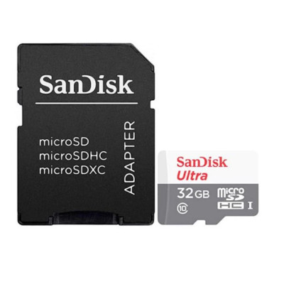 Карта памяти Micro SD 32Gb San Disk (10) + Adapter