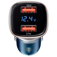 Автомобільний зарядний пристрій Usams C29 2USB (45W) Золотий Автомобільний зарядний пристрій Usams C29 2USB (45W) Золотий