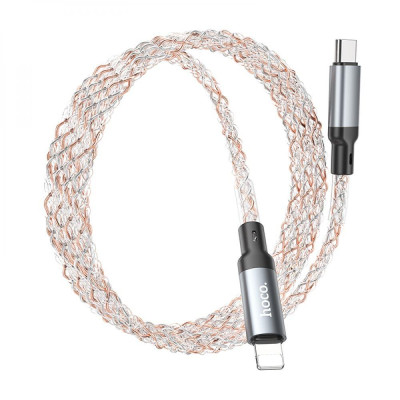 Кабель дата Hoco U112 Type-C to Lightning 1,2м Серый