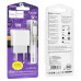 Мережевий зарядний пристрій Hoco CS12A 1USB/QC 3.0 + MicroUSB White, Білий
