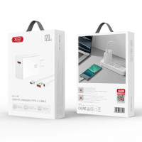 Мережевий зарядний пристрій XO L128 120W Type-C White, Білий